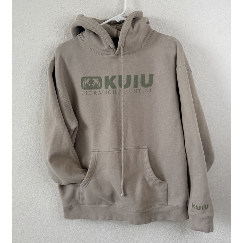 KUIU Ultralight Hunting Hoodie Sz L Cement Pullover Sweatshirt Outdoor Gorpcore